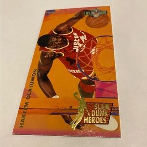 Hakeem Olajuwon 1993 Fleer Rare Insert Basketball Card Vintage collectible